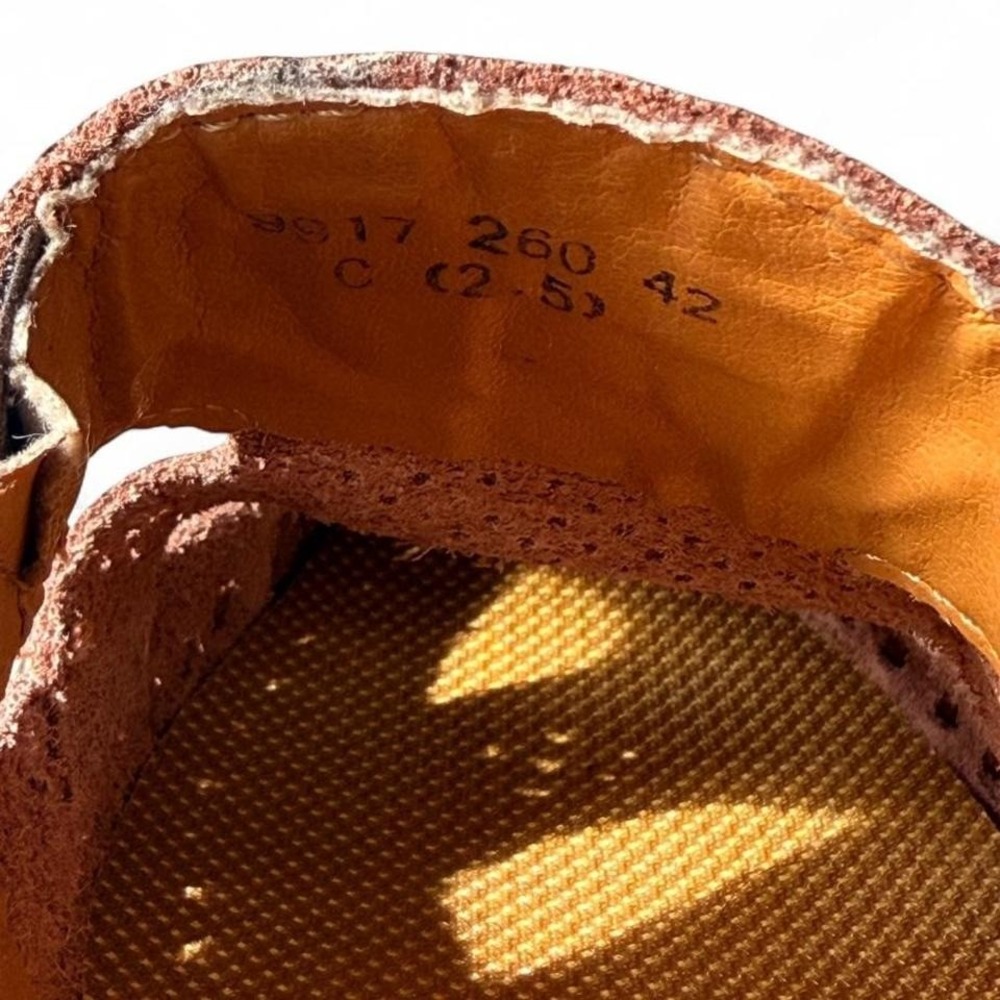 CLOHOO Mens Leather Fisherman Sandals Brown‎ Perforated Slip On Size 42 - Picture 7 of 7
